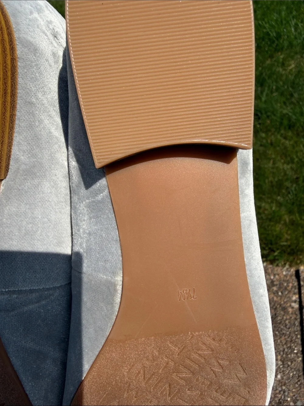 Nine West Light Gray Suede Slip-On Loafers